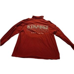 University of Wisconsin Badgers Red Turtleneck Long Sleeve Shirt Men's Large